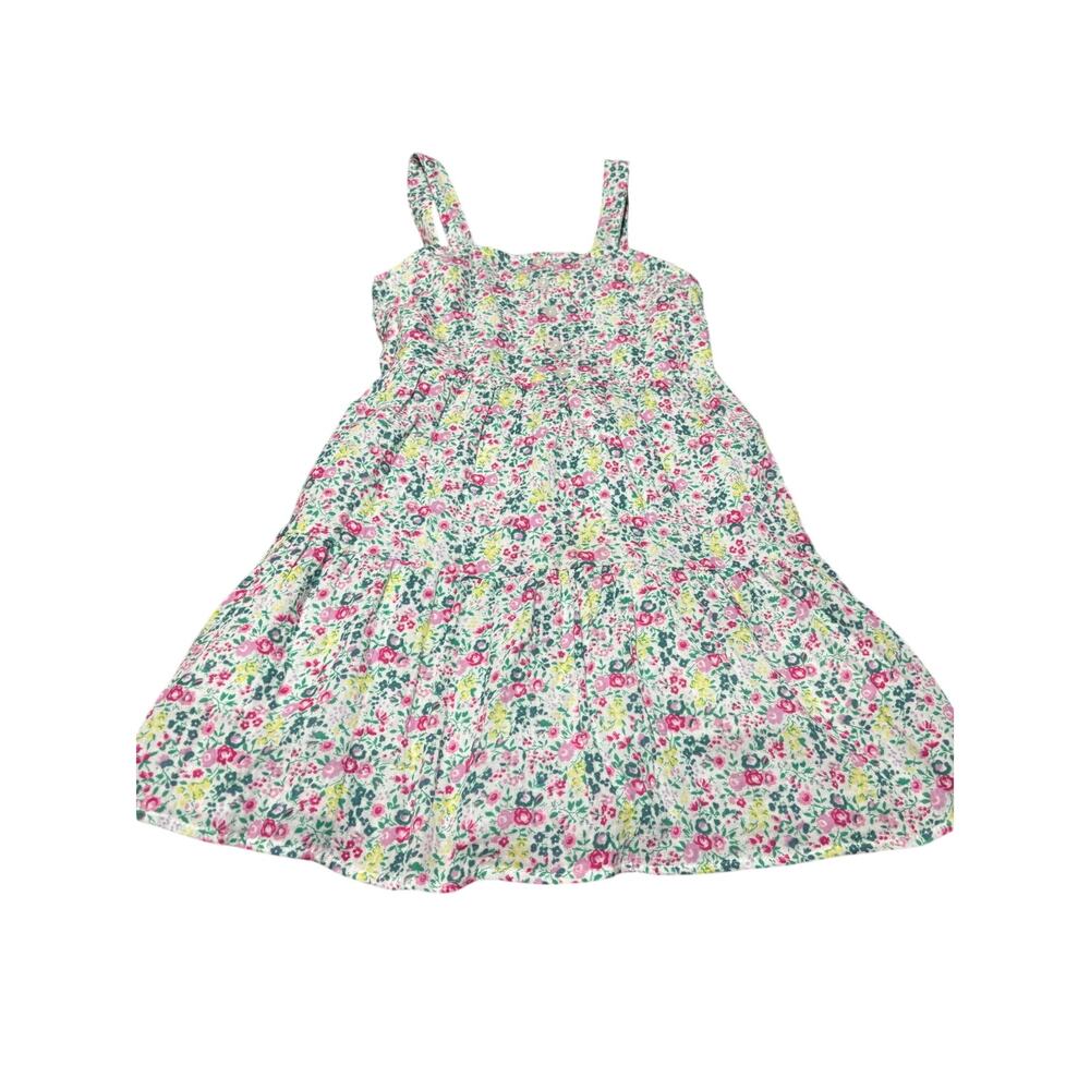 Gap 7/8 all cotton floral lined sundress pink green white nwot like new